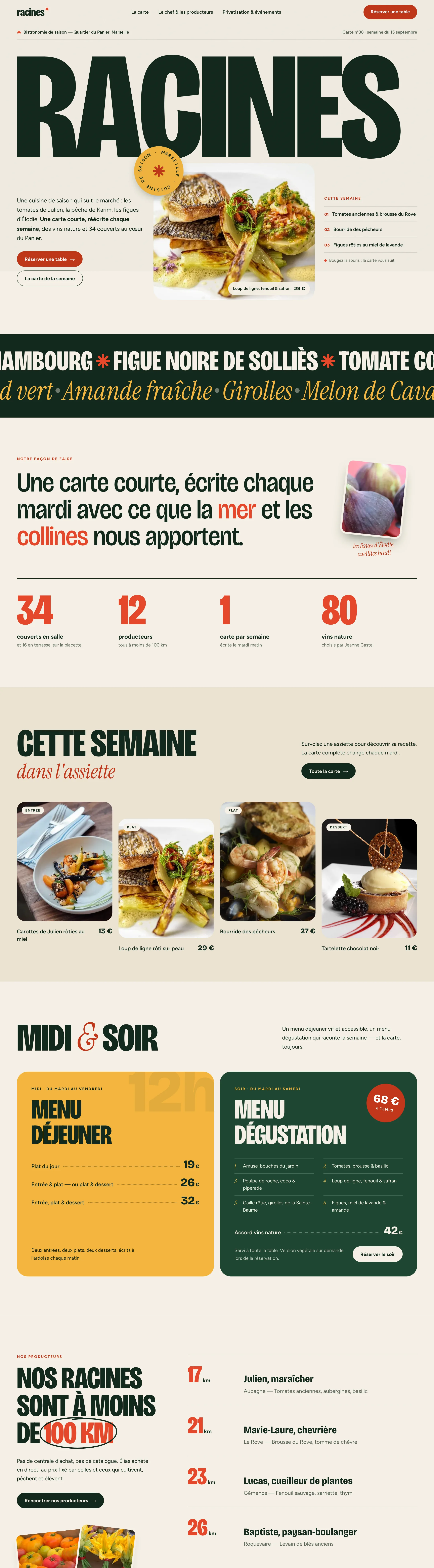 Page d'accueil refaite de Racines
