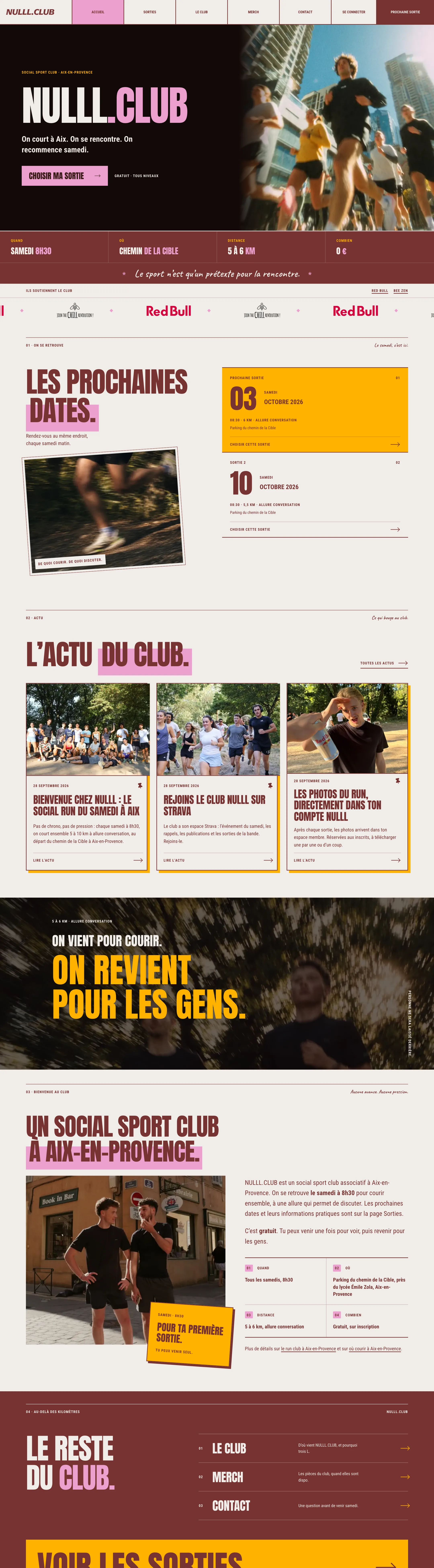 Page d'accueil complète de NULLL.CLUB