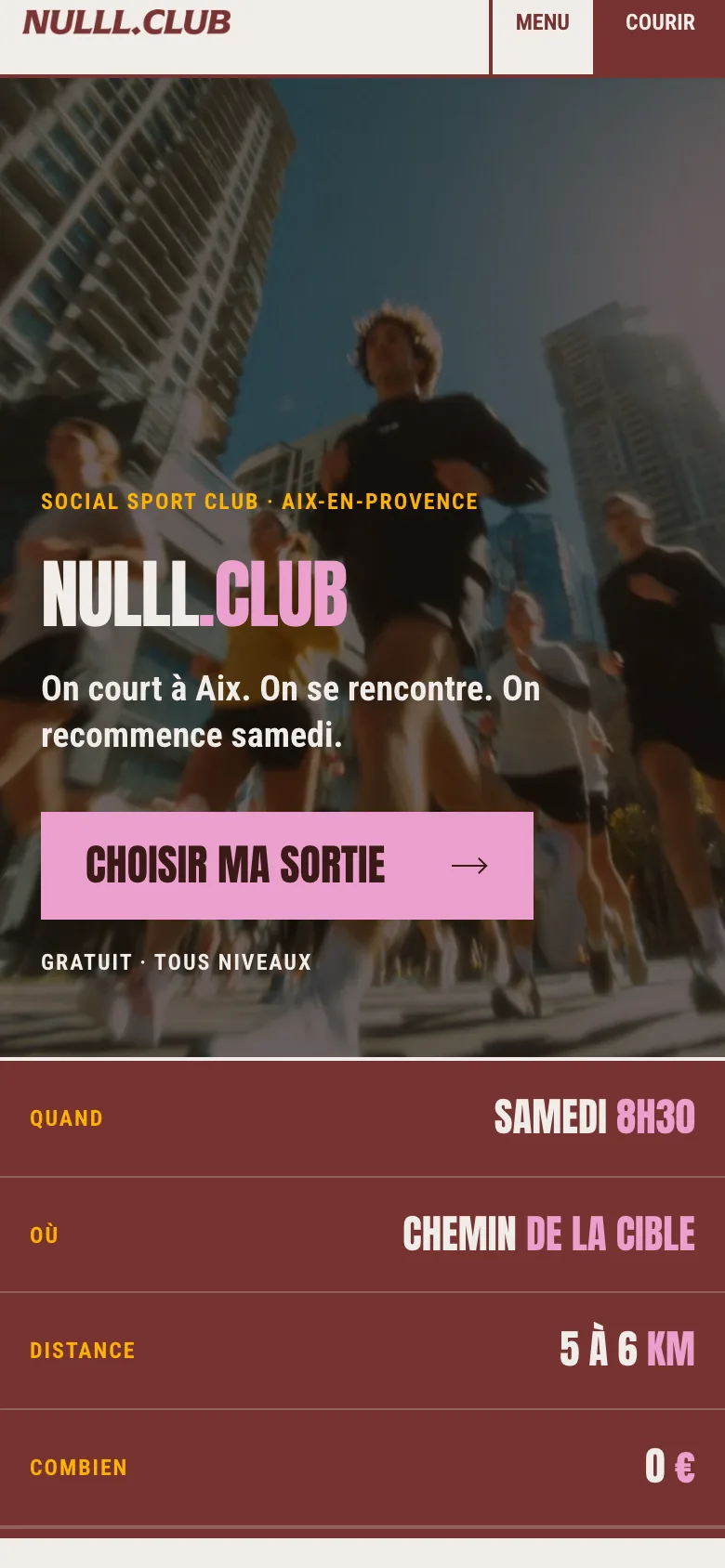 NULLL.CLUB sur mobile